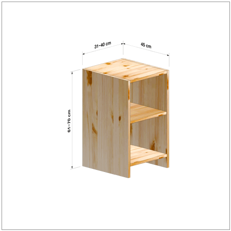 横幅31-40／高さ61-70／奥行45cmの棚ユニット