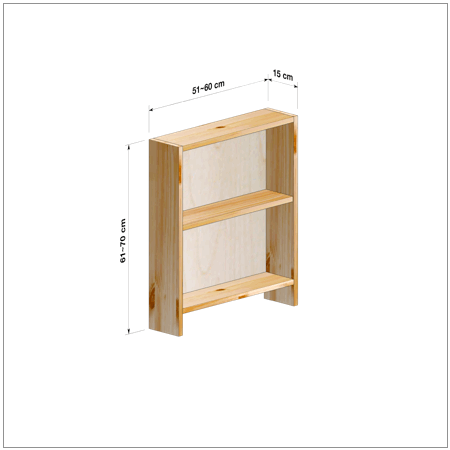 横幅51-60／高さ61-70／奥行15cmの棚ユニット