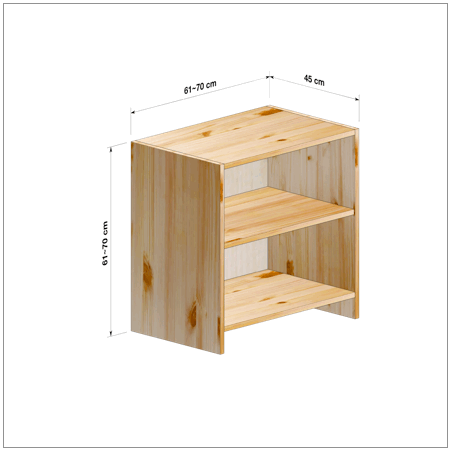 横幅61-70／高さ61-70／奥行45cmの棚ユニット