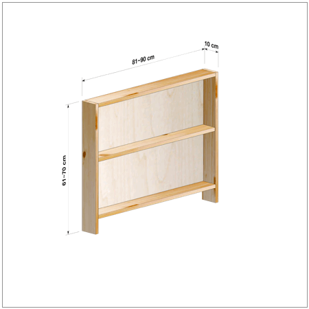 横幅81-90／高さ61-70／奥行10cmの棚ユニット