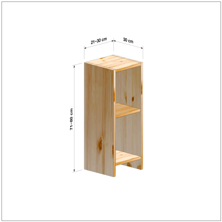 横幅21-30／高さ71-80／奥行30cmの棚ユニット