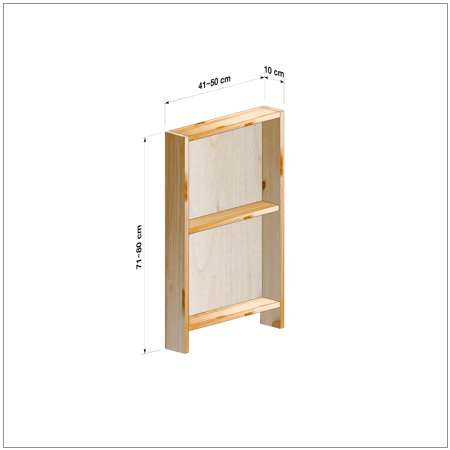 横幅41-50／高さ71-80／奥行10cmの棚ユニット