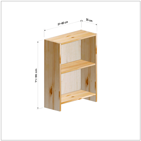 横幅51-60／高さ71-80／奥行25cmの棚ユニット