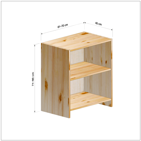 横幅61-70／高さ71-80／奥行45cmの棚ユニット