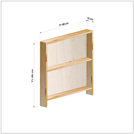 横幅71-80／高さ71-80／奥行10cmの棚ユニット