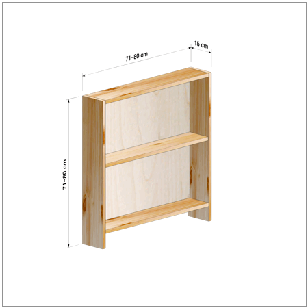 横幅71-80／高さ71-80／奥行15cmの棚ユニット