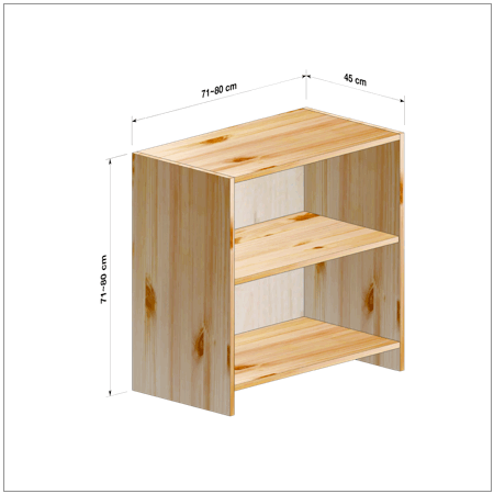 横幅71-80／高さ71-80／奥行45cmの棚ユニット