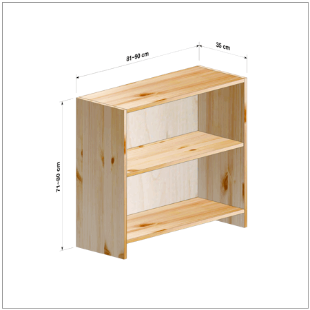 横幅81-90／高さ71-80／奥行35cmの棚ユニット