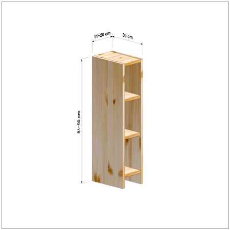 横幅11-20／高さ81-90／奥行30cmの棚ユニット