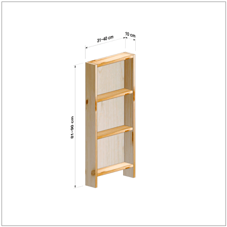 横幅31-40／高さ81-90／奥行10cmの棚ユニット