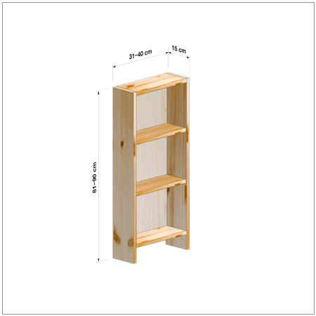 横幅31-40／高さ81-90／奥行15cmの棚ユニット