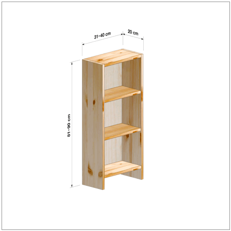 横幅31-40／高さ81-90／奥行20cmの棚ユニット