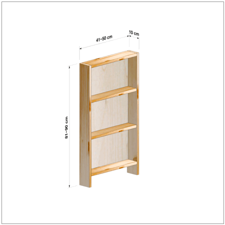 横幅41-50／高さ81-90／奥行10cmの棚ユニット
