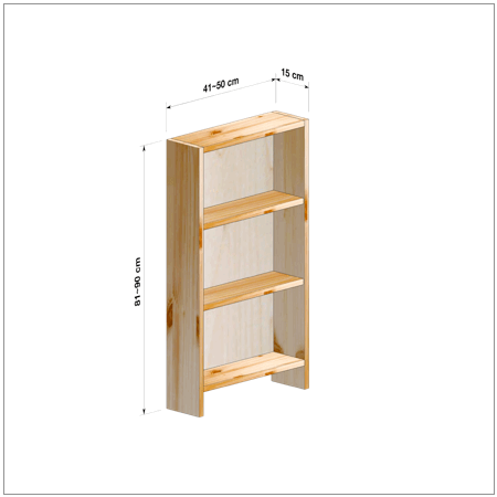 横幅41-50／高さ81-90／奥行15cmの棚ユニット