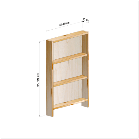 横幅51-60／高さ81-90／奥行10cmの棚ユニット