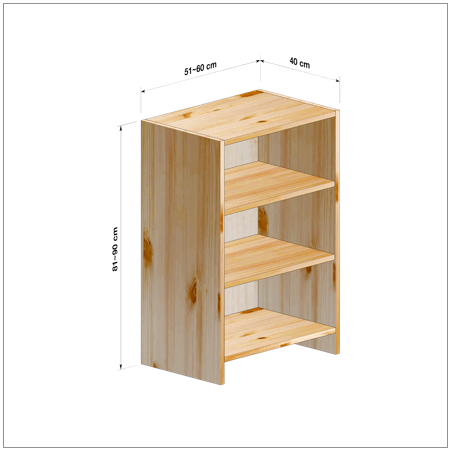横幅51-60／高さ81-90／奥行40cmの棚ユニット