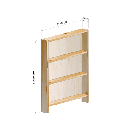 横幅61-70／高さ81-90／奥行10cmの棚ユニット