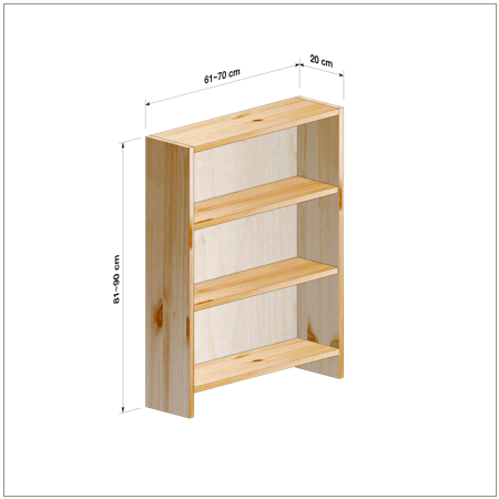 横幅61-70／高さ81-90／奥行20cmの棚ユニット