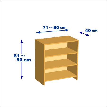 横幅71-80／高さ81-90／奥行40cmの棚ユニット