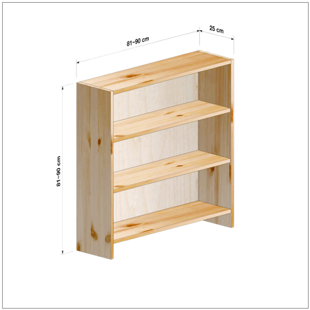 横幅81-90／高さ81-90／奥行25cmの棚ユニット