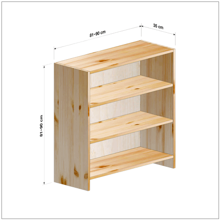 横幅81-90／高さ81-90／奥行35cmの棚ユニット