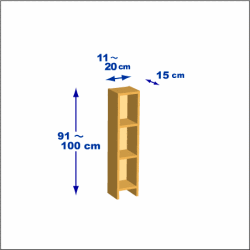 横幅11-20／高さ91-100／奥行15cmの棚ユニット
