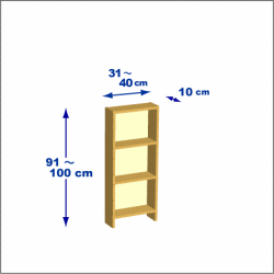 横幅31-40／高さ91-100／奥行10cmの棚ユニット