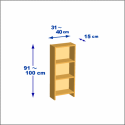 横幅31-40／高さ91-100／奥行15cmの棚ユニット