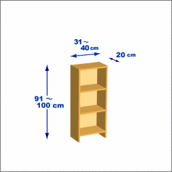 横幅31-40／高さ91-100／奥行20cmの棚ユニット