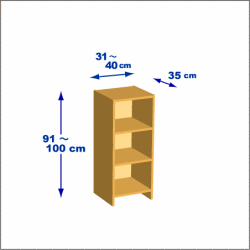 横幅31-40／高さ91-100／奥行35cmの棚ユニット