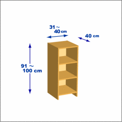 横幅31-40／高さ91-100／奥行40cmの棚ユニット