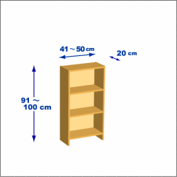 横幅41-50／高さ91-100／奥行20cmの棚ユニット