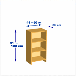 横幅41-50／高さ91-100／奥行30cmの棚ユニット