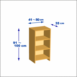 横幅41-50／高さ91-100／奥行35cmの棚ユニット