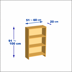 横幅51-60／高さ91-100／奥行20cmの棚ユニット