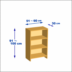 横幅51-60／高さ91-100／奥行30cmの棚ユニット