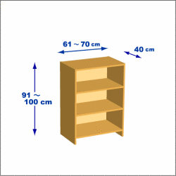 横幅61-70／高さ91-100／奥行40cmの棚ユニット