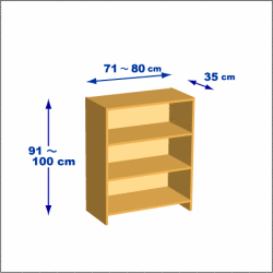 横幅71-80／高さ91-100／奥行35cmの棚ユニット