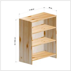 横幅71-80／高さ91-100／奥行40cmの棚ユニット