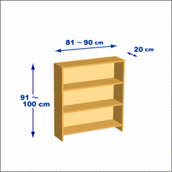 横幅81-90／高さ91-100／奥行20cmの棚ユニット