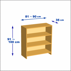 横幅81-90／高さ91-100／奥行35cmの棚ユニット