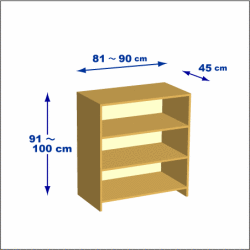 横幅81-90／高さ91-100／奥行45cmの棚ユニット