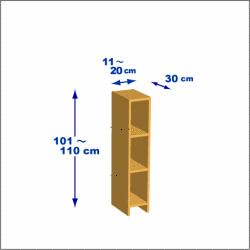 横幅11-20／高さ101-110／奥行30cmの棚ユニット