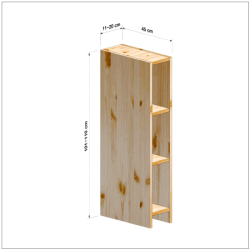 横幅11-20／高さ101-110／奥行45cmの棚ユニット