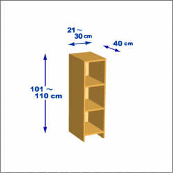横幅21-30／高さ101-110／奥行40cmの棚ユニット