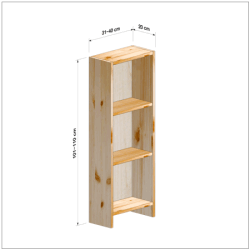 横幅31-40／高さ101-110／奥行20cmの棚ユニット