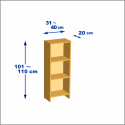 横幅31-40／高さ101-110／奥行20cmの棚ユニット