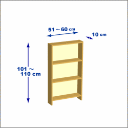 横幅51-60／高さ101-110／奥行10cmの棚ユニット