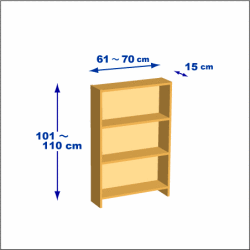 横幅61-70／高さ101-110／奥行15cmの棚ユニット