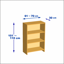 横幅61-70／高さ101-110／奥行30cmの棚ユニット